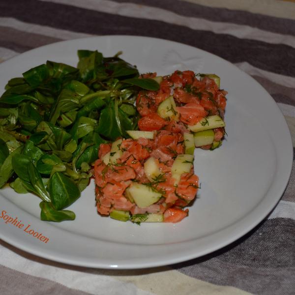 Recette Tartare De Saumon A L Aneth Et Pomme Granny 750g