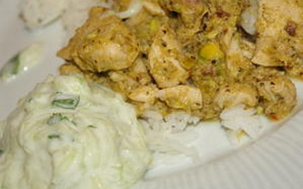 Recette Poulet Au Curry Vert Et Sa Sauce Rafraichissante Au