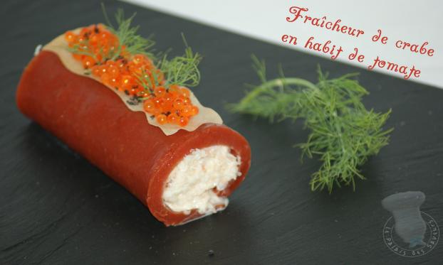 fraicheur de crabe en habit de tomate