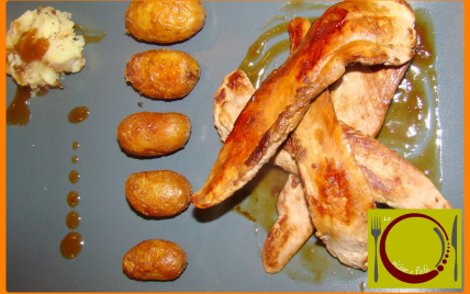 Image de Aiguillettes de canard sauce au miel-pain d'épice et pommes grenailles