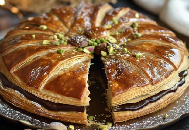 Parfaite pour l’Épiphanie, découvrez la recette de galette des rois façon chocolat de Dubaï