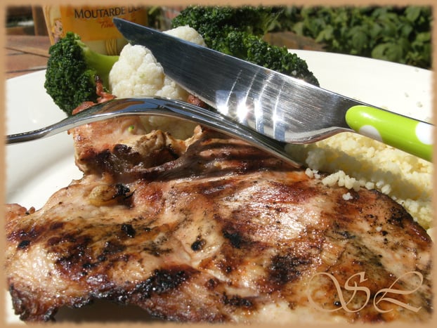 Recette - Escalopes de dinde grillées à la moutarde | 750g