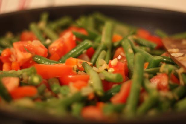 Haricots verts à la tomate