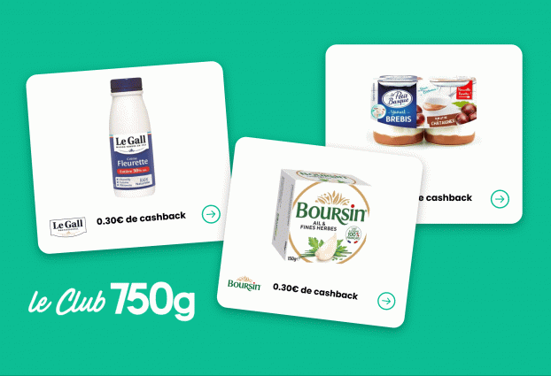 Avec le Club 750g, faites des économies : voici 3 offres pour récupérer de l’argent sur l’achat de crème fraiche, yaourts et fromage frais aux fines herbes