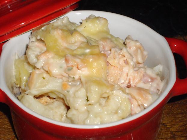 Recette Gratin Chou Fleur Pomme De Terre Et Saumon 750g