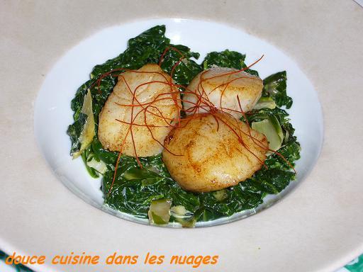 Recette Coquilles Saint Jacques Sur Lit D Epinards Et Blettes 750g