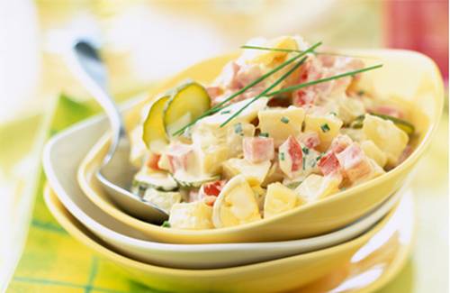 Recette - Salade De Pommes De Terre Au Jambon | 750g