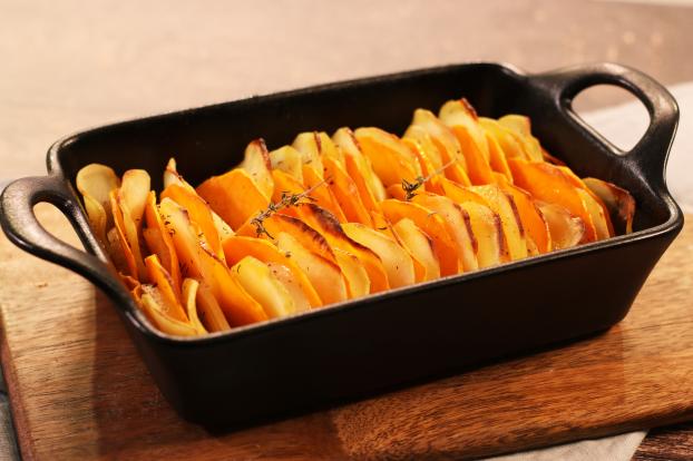 C’est l’accompagnement parfait pour vos plats en novembre : la recette du tian aux butternut et pommes de terre