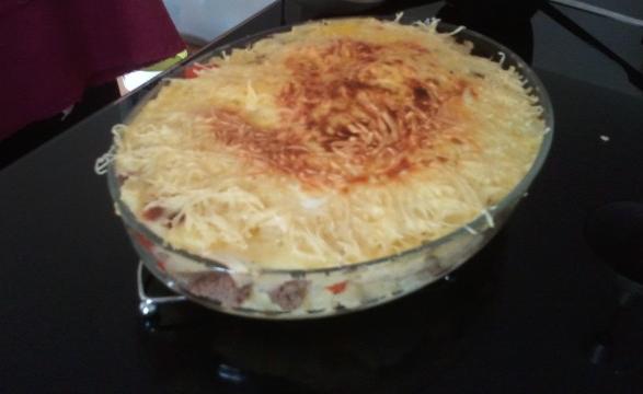 Parmentier de bœuf aux poivrons