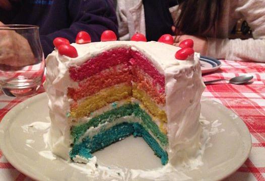 Rainbow cake Frenchie