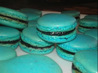 Macarons au cassis