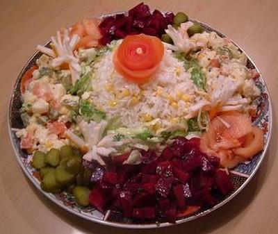 Salade composée au riz