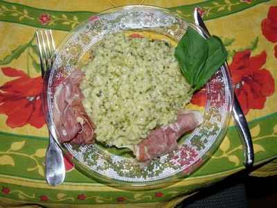 Risotto au pesto de roquette