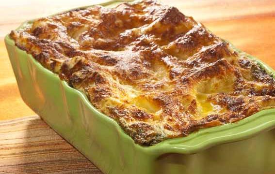 Lasagnes au saumon, épinards et Comté