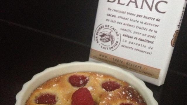 P'tit gâteau chocolat blanc-amandes-framboises