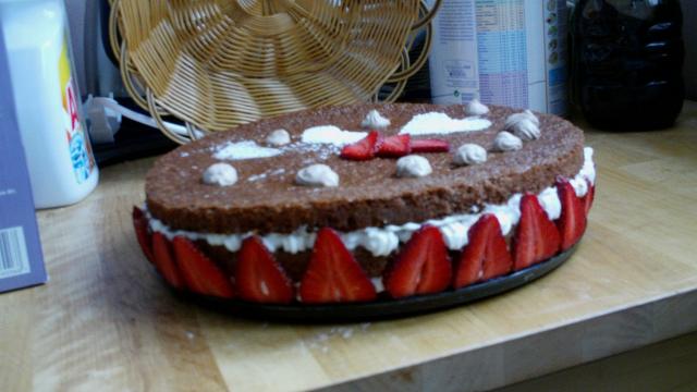 Entremet fraise chocolat