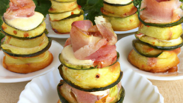 Mini cakes courgettes, jambon et chèvre