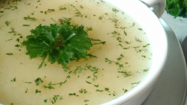 Soupe parfumée aux herbes