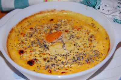 Soupe gratinée de chou-fleur et carottes