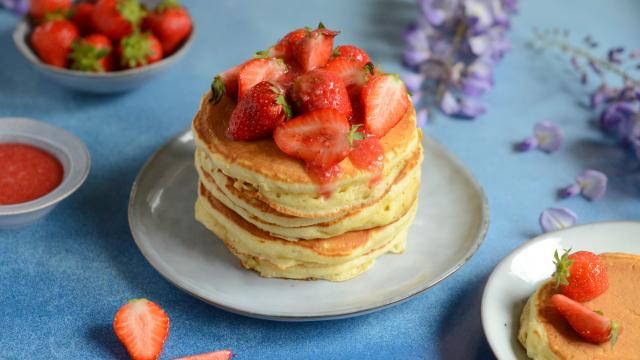 Pancakes aux fraises