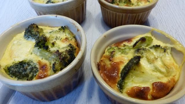 Petit flan de brocoli au parmesan