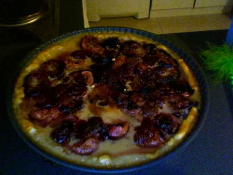 Tarte aux figues et son nappage de confiture de groseille