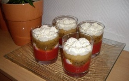 Verrines aux fruits et crème chantilly