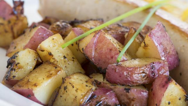 Boudin blanc et pommes de terre "Chérie" au four