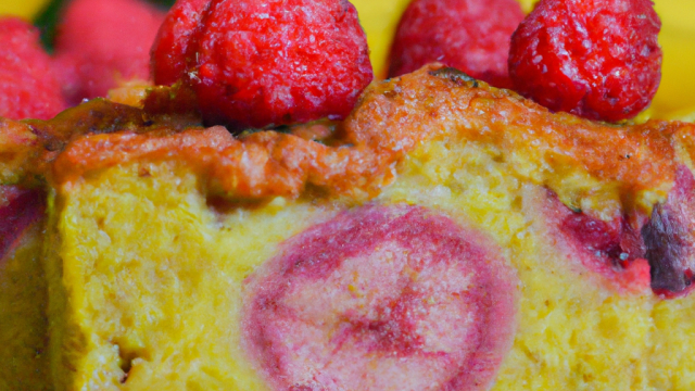 Cake framboises bananes