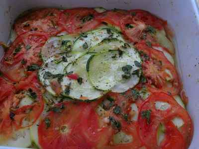 Tian courgettes - tomates