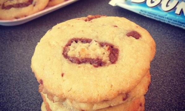 Cookies bounty et chocolat blanc