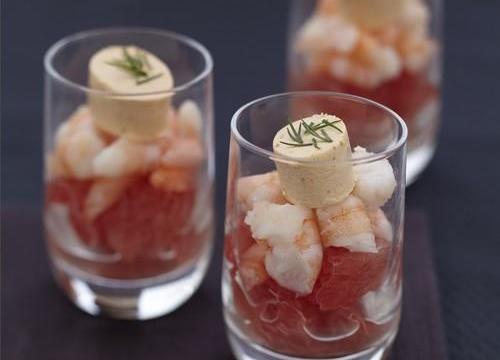 Fraîcheur de crevettes au pamplemousse et Apérivrais