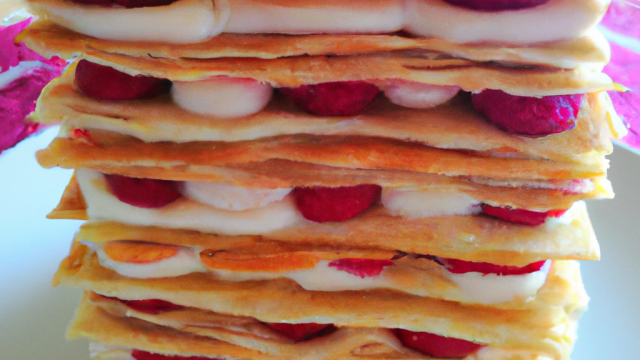 Millefeuilles à la gelée de framboises