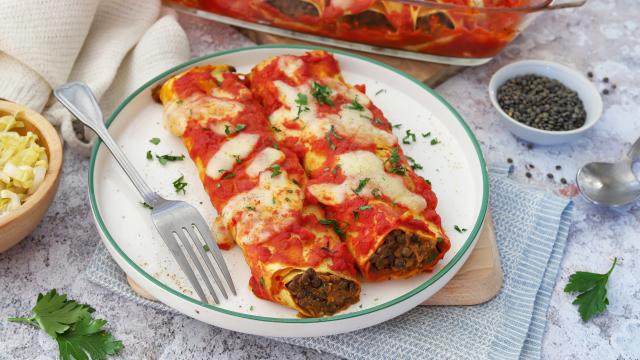 Cannelloni à la bolognaise de lentilles