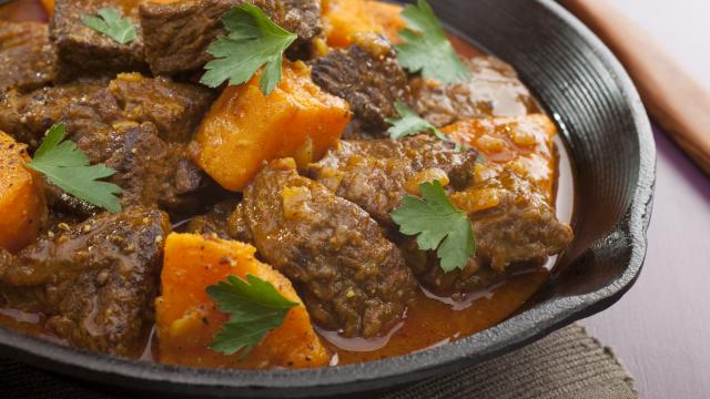 Tajine de bœuf safrané aux patates douces