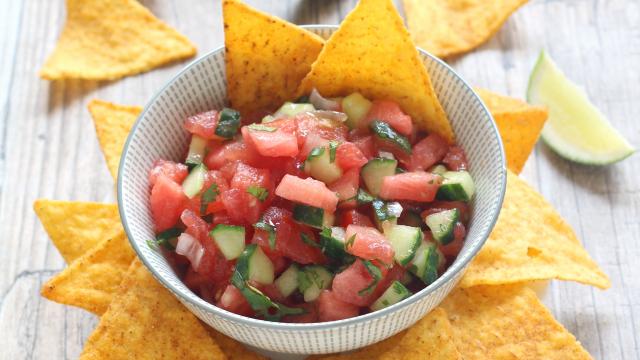 Salsa de tomates, concombre & pastèque