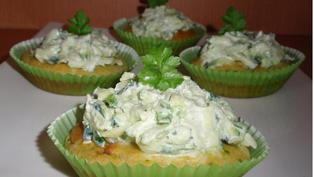 Cupcakes aux courgettes et chèvre