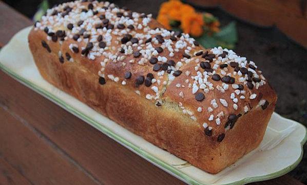 Brioche au levain et aux pépites de chocolat