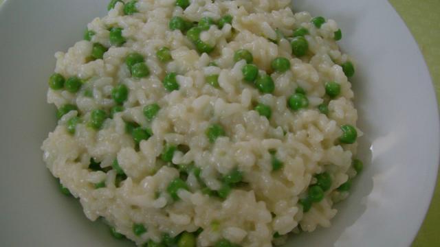 Risotto aux petits pois maison