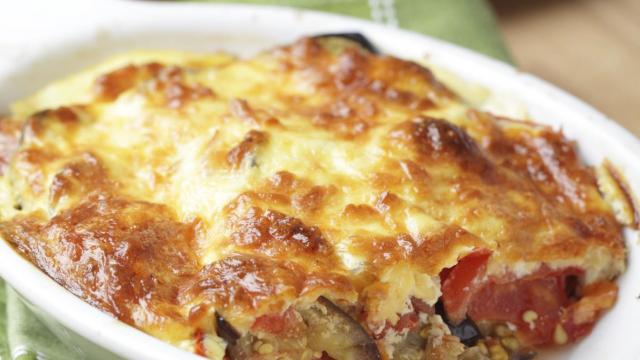 Gratin de courgettes et tomates au Saint Agur