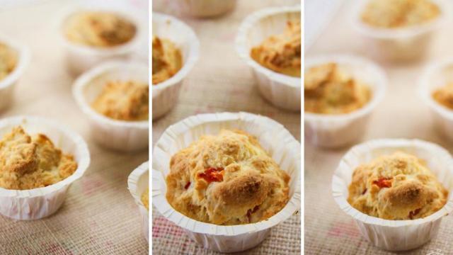 Cupcakes gruyère-tomate