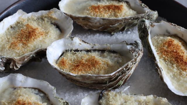 Huîtres gratinées au four