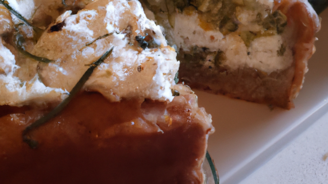 Cake à la feta, aux pignons et aux herbes