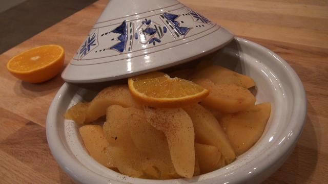 Tajine de fruits aux pommes et aux coings