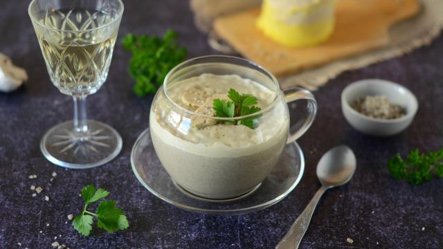 Cappuccino de champignons au Foie Gras du Périgord IGP