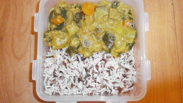 Riz basmati et curry de légumes