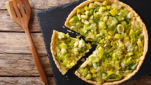 Tarte fondante aux poireaux