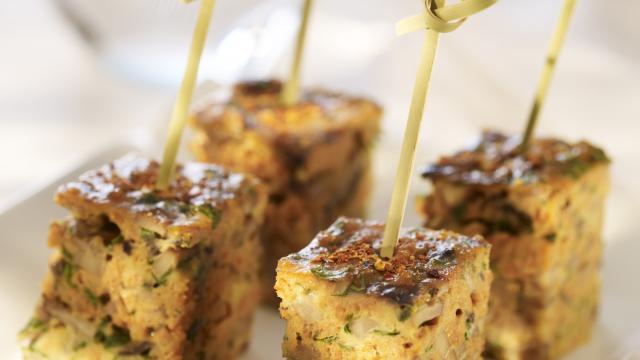 Fritatta aux champignons et haché sojasun