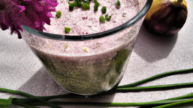 Smoothie rose et ciboulette