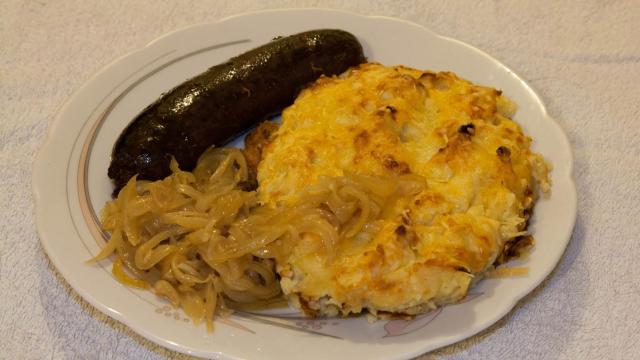 Boudin noir et sa purée à l'oignon !